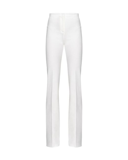 Pinko White Flared Full Milano Trousers