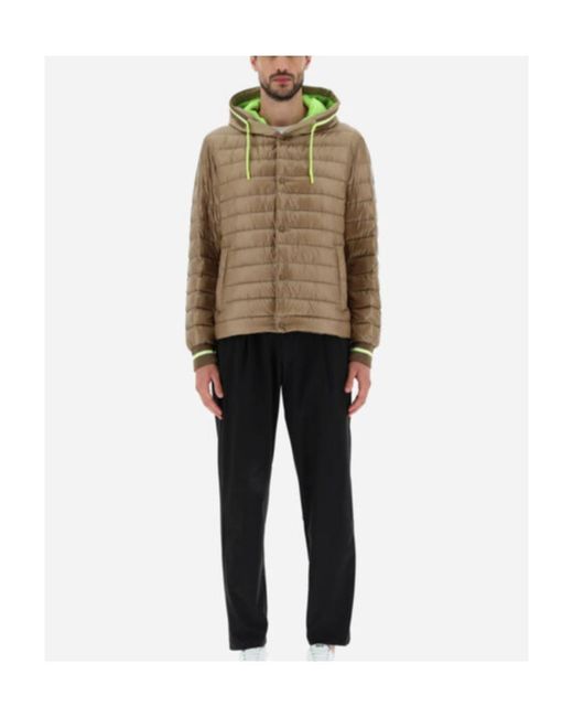 Herno Green Drawstring Hooded Padded Jacket for men