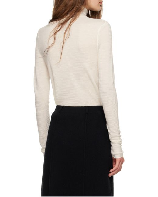 Lisa Yang White Lory Turtleneck