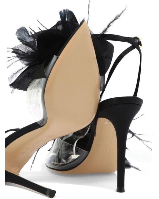 Gianvito Rossi Black Embellished Detail Heeled Sandals