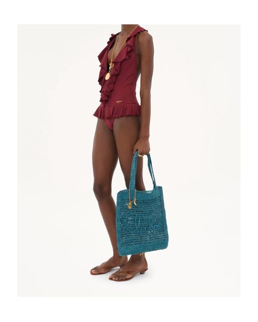 Chloé Blue Chloé Summer Banana Tote Bag