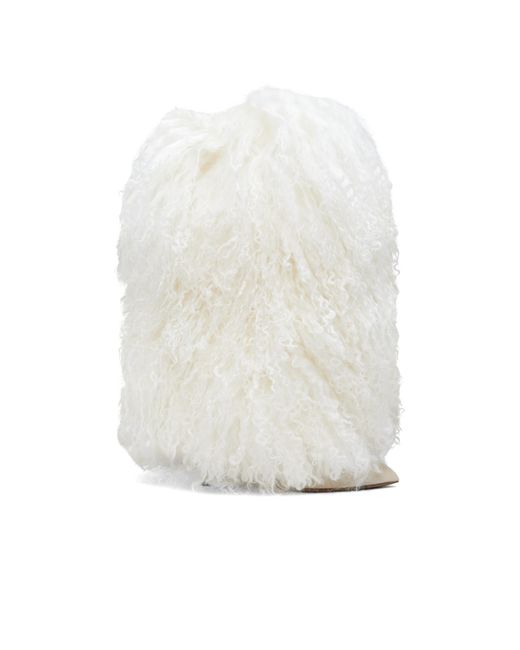 Paris Texas White 105Mm Textured Boots