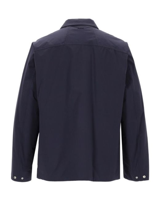 Herno Blue Laminar Zip-Front Collared Jacket for men