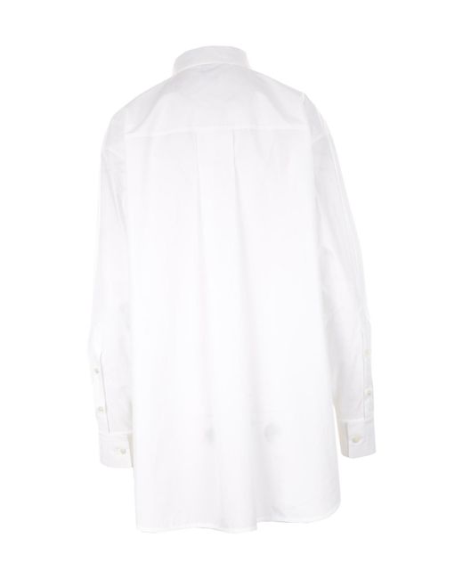 Quira White Buttoned Long-Sleeved Shirt