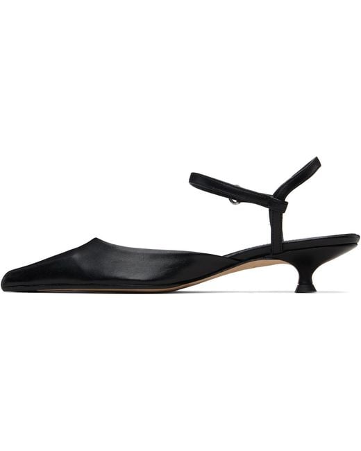 Aeyde White Colette 35Mm Pointed-Toe Leather Pumps