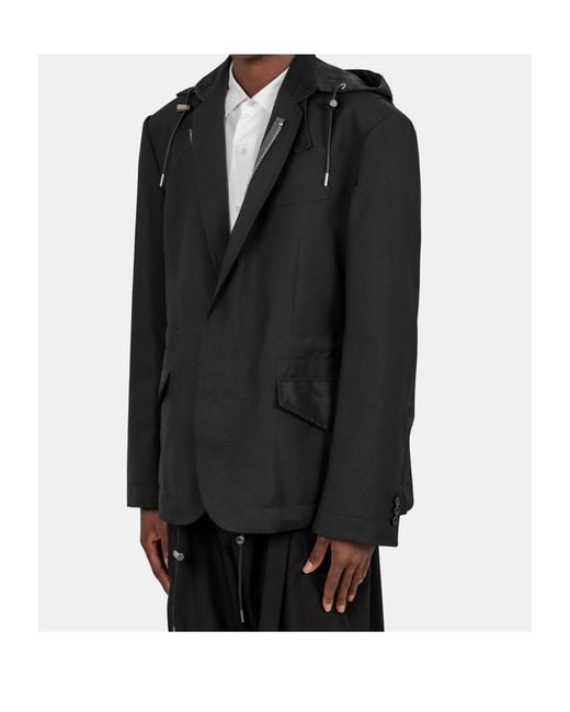 Sacai Black Techstyle Blazer for men