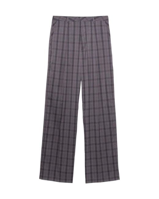 R13 Gray Checkered Casual Pants