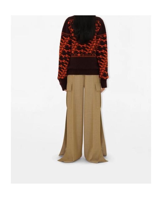 Burberry Brown Fox Wool Cardigan
