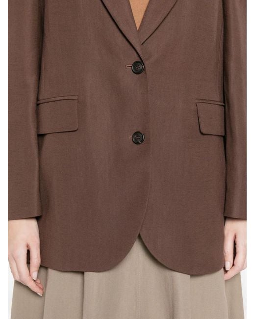 Brunello Cucinelli Brown Button Single-Breasted Blazer