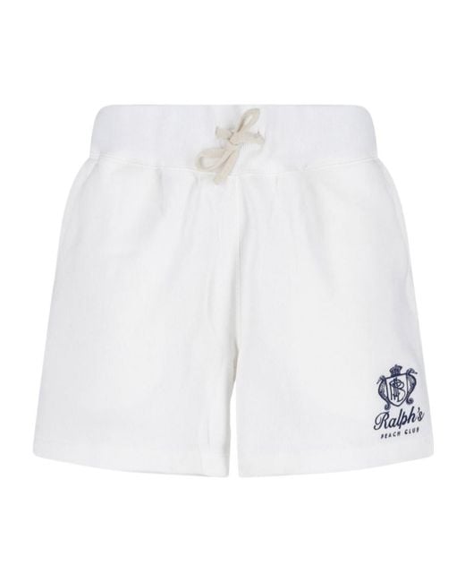 Polo Ralph Lauren White Ralphs Beach Club Shorts for men