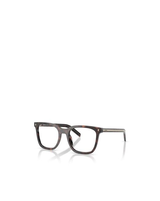 Prada White Eyewear Square Frame Glasses