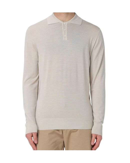 Barena Gray Pevaron Long-Sleeved Polo Shirt for men