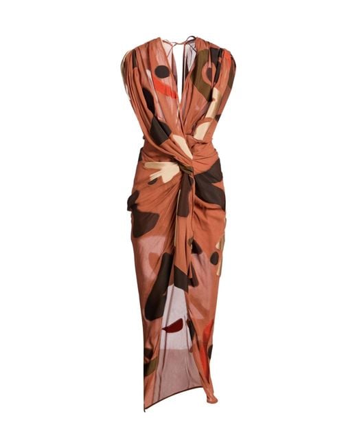 Jacquemus Red Color Sleeveless Dress