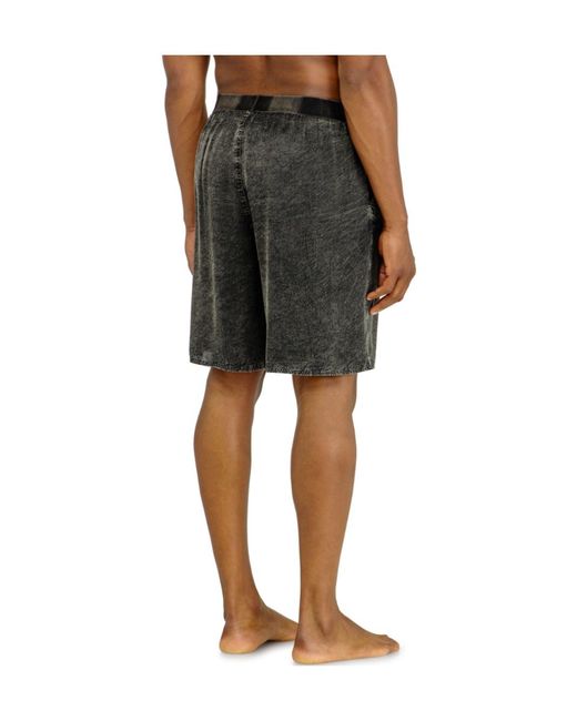 DIESEL Gray Treated Shorts for men