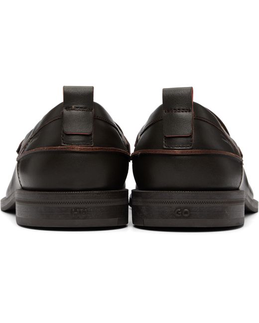 Boss Black Round-Toe Loafers for men