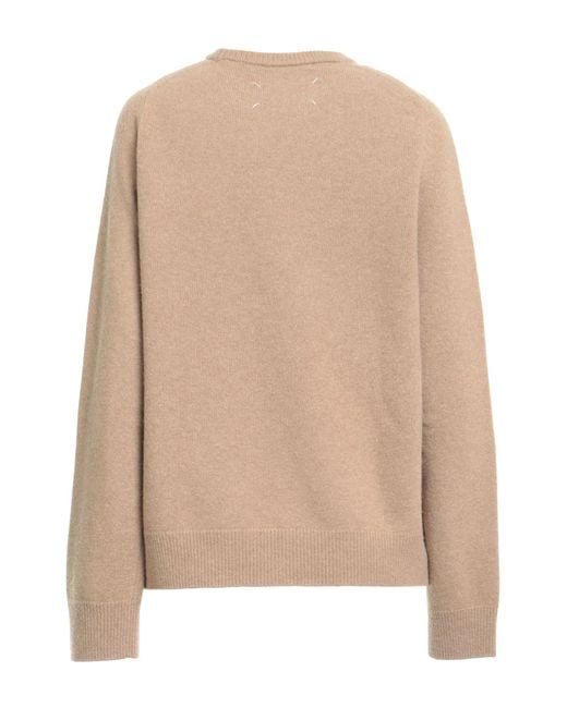 Maison Margiela Natural Light Lightweight Wool Knit Sweater