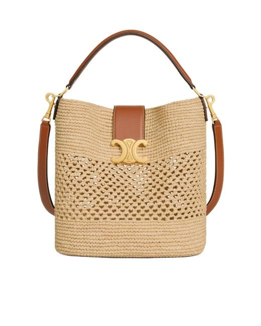 Céline Natural Medium Louise Bucket