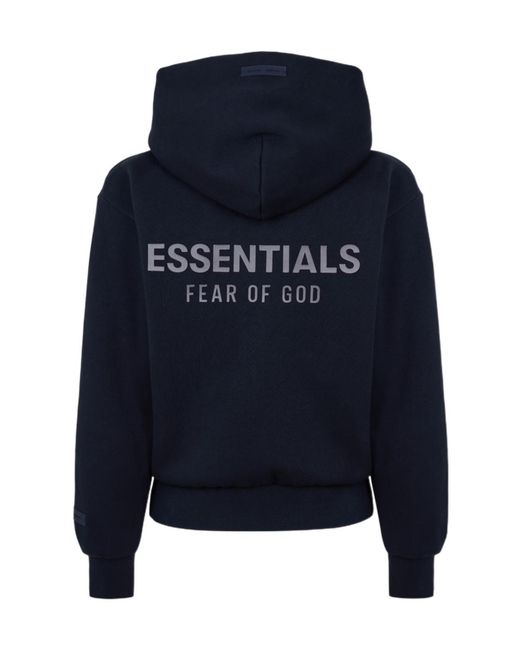 Fear Of God Blue Zipper Hooded Sweatshirt