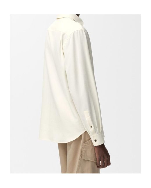 Loewe White Embroidered Shirt for men