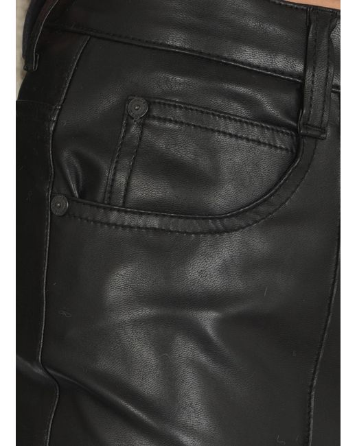 Ermanno Scervino Black Faux-Leather Skinny Trousers