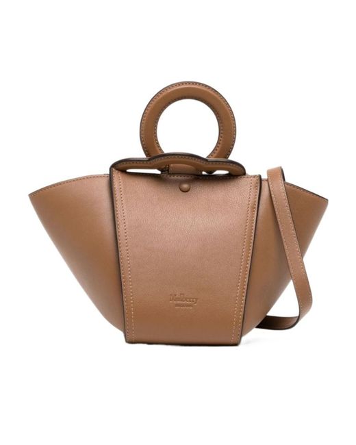 Mulberry Brown Mini Riders Top Handle With Leather Handle Silky Calf