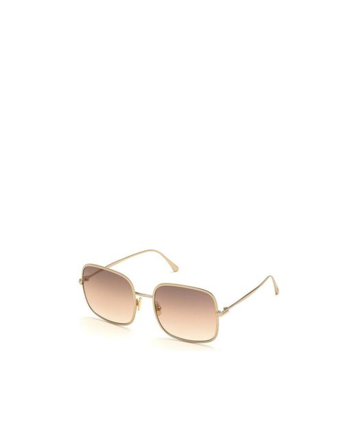 Tom Ford White Square Frame Sunglasses
