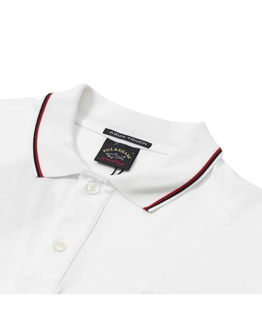 Paul & Shark White Short-Sleeved Polo Shirt for men