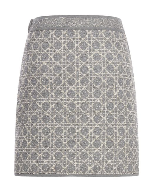 Dior Gray Macrocannage Miniskirt