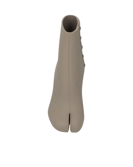 Maison Margiela Gray Minimalist Solid-Color Ankle Boots