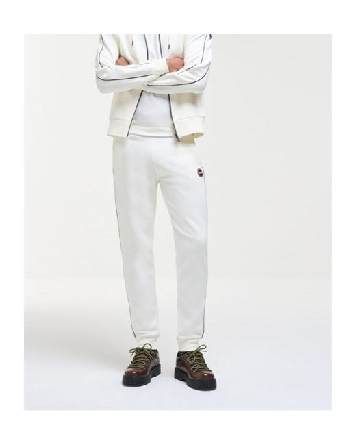Colmar White Heritage Tracksuit Bottoms for men
