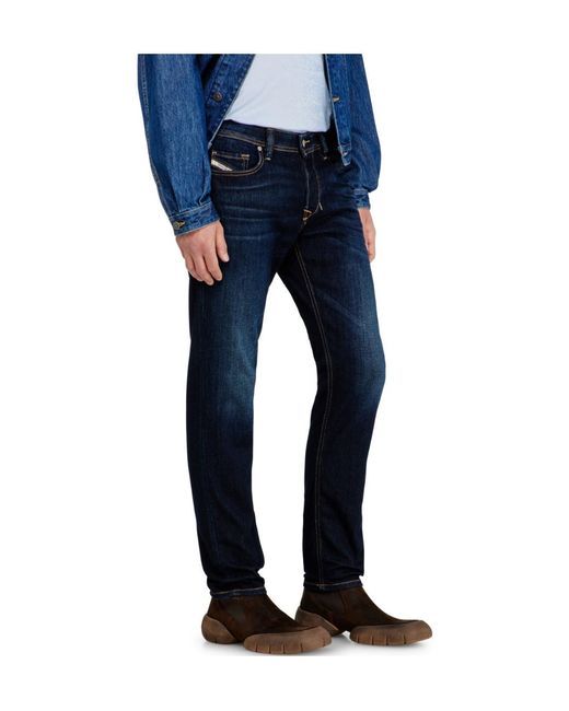 DIESEL Blue Larkee-Beex Tapered Jeans for men