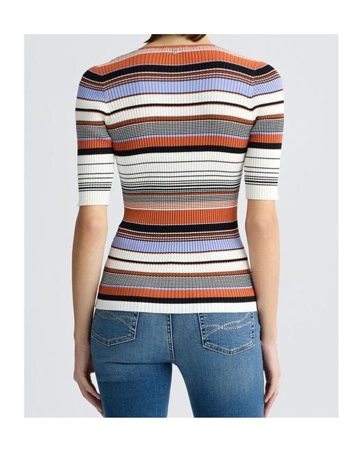 Liu Jo Multicolor Stripped Knit T-Shirt