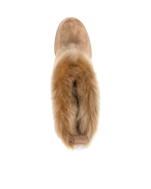 Gianvito Rossi Natural Maverick Buckle Detailed Biker Boots