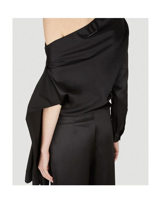 MM6 by Maison Margiela Black Shoulder-Length Jumpsuit