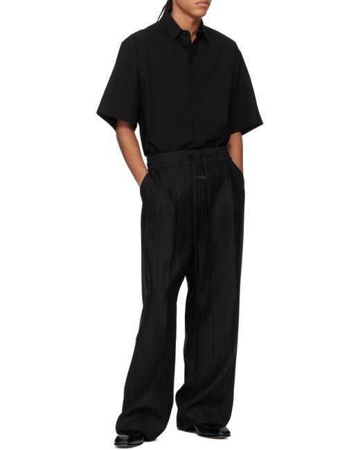 Fear Of God Black Drawstring Casual Pants for men