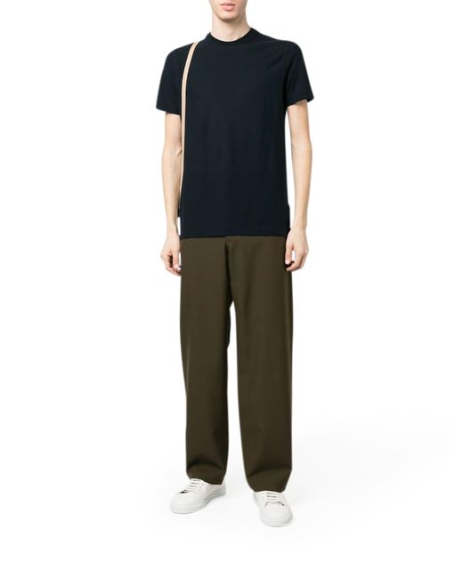 Zanone Black Rounded Neck T-Shirt for men