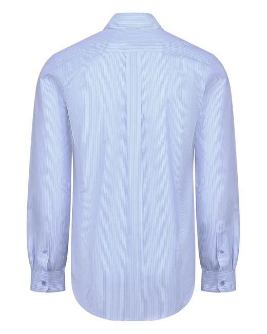 Martine Rose Blue Striped Long-Sleeve Shirt for men
