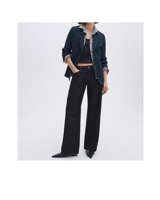 Rag & Bone Blue Straight-Leg Jeans