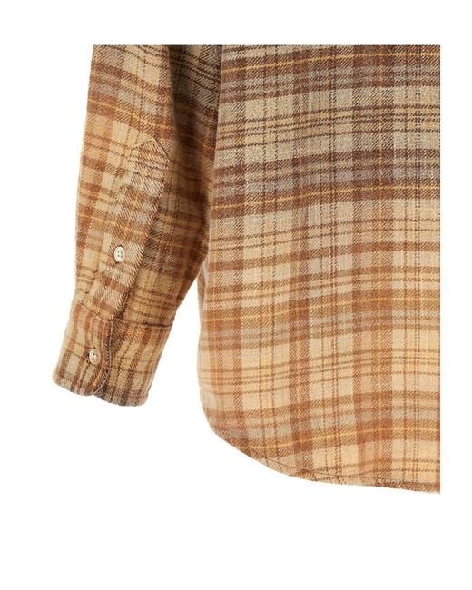 R13 Natural Plaid Shirt