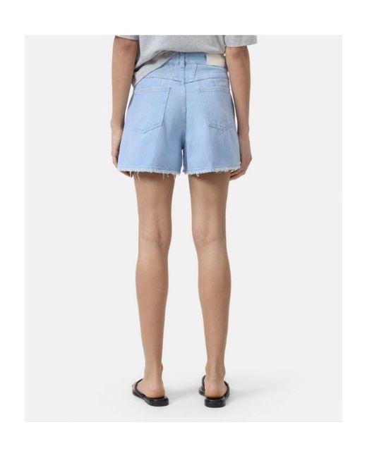 Closed Blue Jocy-X Frayed Denim Shorts