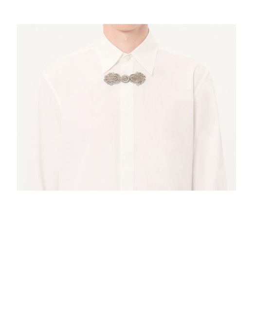 Valentino White Long-Sleeved Shirt for men