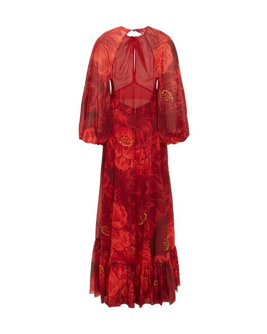 LaDoubleJ Red Eve Open-Back Maxi Dress