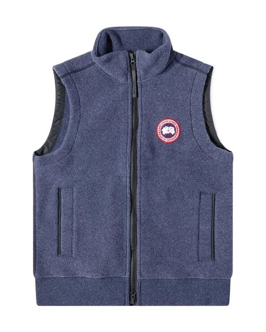 Canada Goose Blue Mersey Logo Patch Gilet for men