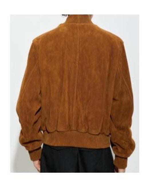 AMI Brown Leather Jackets for men