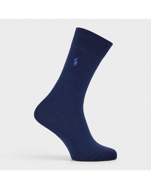 Polo Ralph Lauren Blue Crew Socks for men