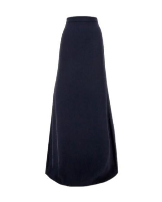 Valentino Blue Cady Maxi Skirt