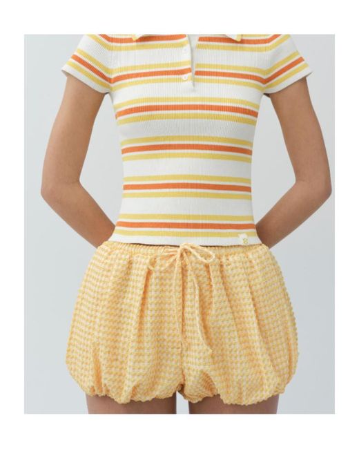 Jonathan Simkhai Natural Addie Bubble Shorts