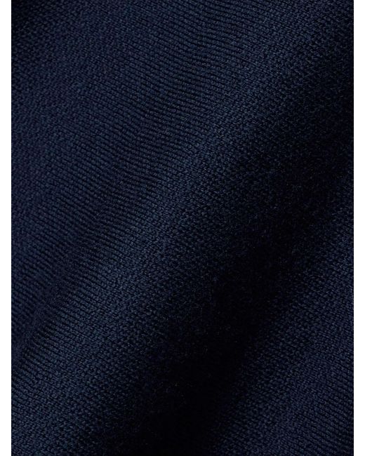 Khaite Blue Peplum-Hem Knitted Skirt
