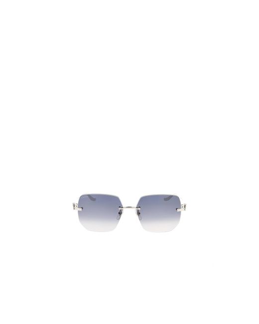 Cartier White Butterfly Frame Sunglasses