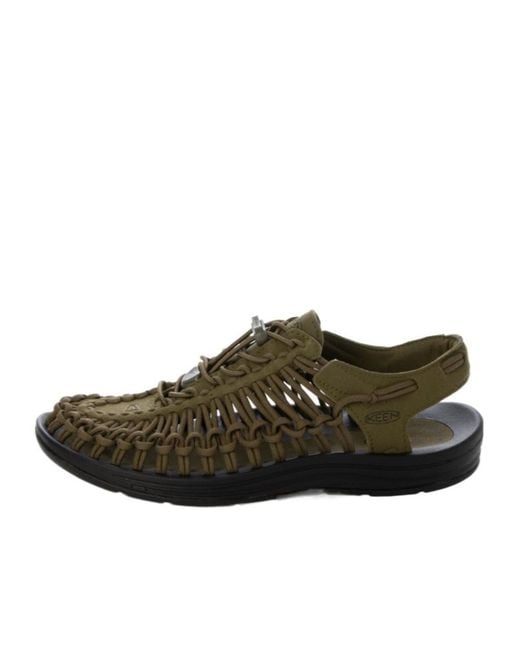 Keen Green Round-Toe Flat Sandals